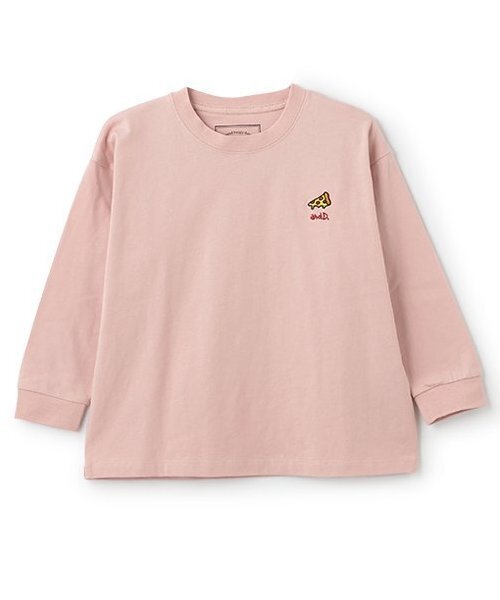 and D. petit main（アンドディープティマイン）の「【365D.】アソート刺しゅうワイド長袖Tシャツ（Tシャツ/カットソー・キッズ・オフホワイト/レモンイエロー/ブラック/サックスブルー/ライトピンク/ネイビー/ラベンダー/ライトグレー・90cm/110cm/150cm/120cm/140cm/100cm/130cm）」の8枚目の写真