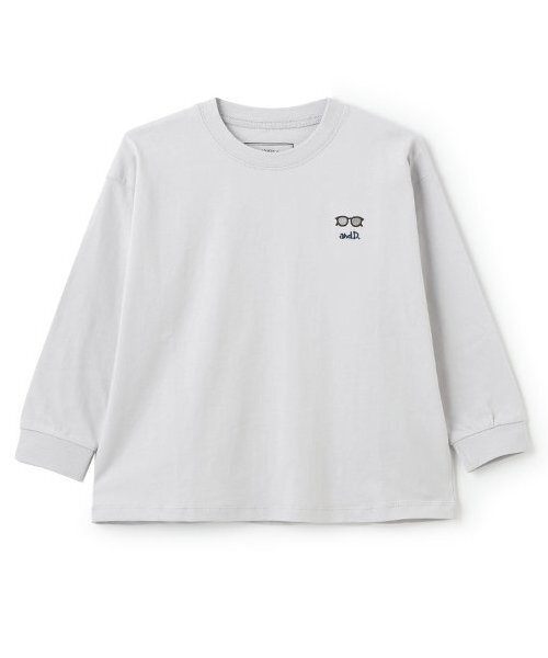 and D. petit main（アンドディープティマイン）の「【365D.】アソート刺しゅうワイド長袖Tシャツ（Tシャツ/カットソー・キッズ・オフホワイト/レモンイエロー/ブラック/サックスブルー/ライトピンク/ネイビー/ラベンダー/ライトグレー・90cm/110cm/150cm/120cm/140cm/100cm/130cm）」の3枚目の写真