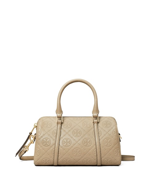 TORY BURCH（トリーバーチ）の「Tモノグラム レザー プチバレルバッグ（ショルダーバッグ・レディース・キャメル・ONE SIZE）」の4枚目の写真