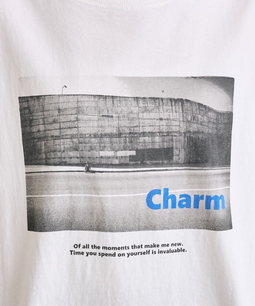 ピュアルセシン　CharmフォトプリントTシャツ　チャコールグレー pual ce cin tシャツ 「＠remi_usus企画」CharmフォトプリントT
