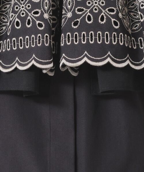 Sunauna（スーナウーナ）の「【幾何柄／エンブロイダリー】ケープカラーブラウス（シャツ/ブラウス・レディース・カーキ/ブラック・40/38）」の9枚目の写真