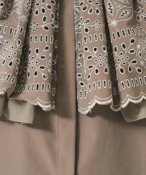 Sunauna（スーナウーナ）の「【幾何柄／エンブロイダリー】ケープカラーブラウス（シャツ/ブラウス・レディース・カーキ/ブラック・40/38）」の12枚目の写真