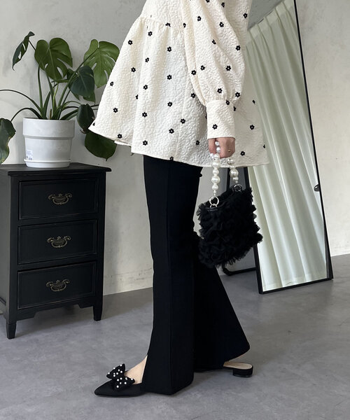 prose verse（プロズヴェール）の「フロントスリットスーパーストレッチパンツ（その他パンツ・レディース・ブラック・MEDIUM/TM/LARGE/PM/PL/TL）」の5枚目の写真