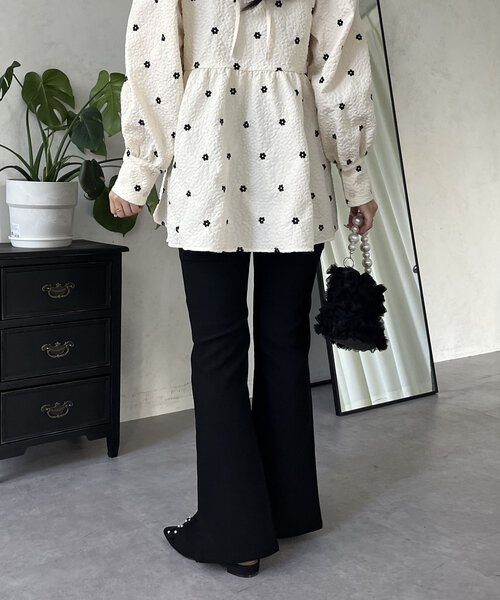 prose verse（プロズヴェール）の「フロントスリットスーパーストレッチパンツ（その他パンツ・レディース・ブラック・MEDIUM/TM/LARGE/PM/PL/TL）」の6枚目の写真