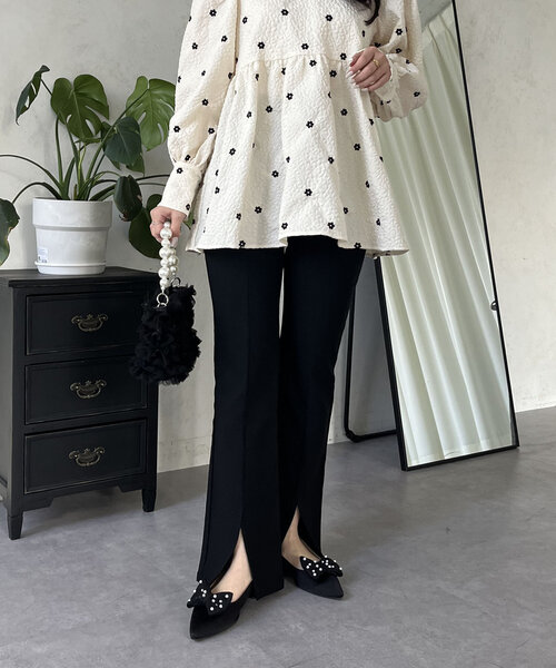 prose verse（プロズヴェール）の「フロントスリットスーパーストレッチパンツ（その他パンツ・レディース・ブラック・MEDIUM/TM/LARGE/PM/PL/TL）」の9枚目の写真