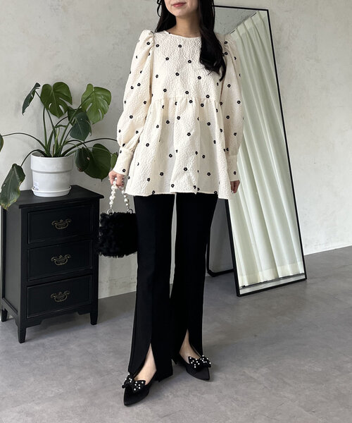 prose verse（プロズヴェール）の「フロントスリットスーパーストレッチパンツ（その他パンツ・レディース・ブラック・MEDIUM/TM/LARGE/PM/PL/TL）」の12枚目の写真