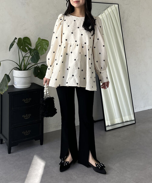 prose verse（プロズヴェール）の「フロントスリットスーパーストレッチパンツ（その他パンツ・レディース・ブラック・MEDIUM/TM/LARGE/PM/PL/TL）」の16枚目の写真