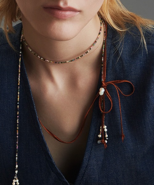 ルボンボン　ネックレス les bon bon】liberty pearl necklace/リバティー パール ネックレス