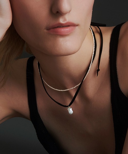 les bon bon】liberty pearl necklace/リバティー パール ネックレス