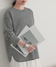 n'OrLABEL | 『リップルボーダーロンT』(Tシャツ/カットソー)