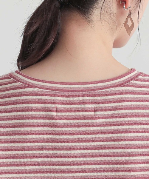 n'OrLABEL(ノアールレーベル)の「『リップルボーダーロンT』(Tシャツ/カットソー・レディース・グリーン/ピンク/ベージュ/ブラック・FREE)」の17枚目の写真