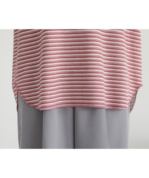 n'OrLABEL(ノアールレーベル)の「『リップルボーダーロンT』(Tシャツ/カットソー・レディース・グリーン/ピンク/ベージュ/ブラック・FREE)」の18枚目の写真