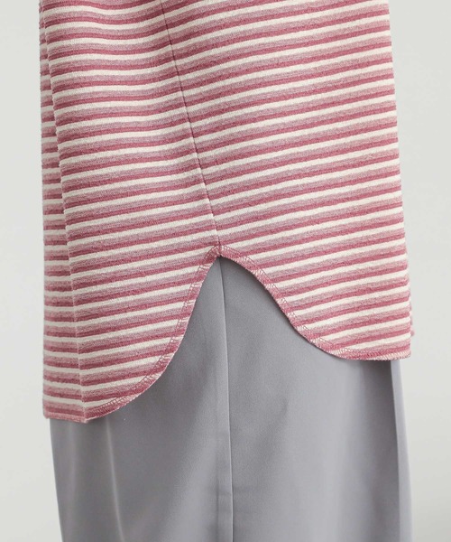 n'OrLABEL(ノアールレーベル)の「『リップルボーダーロンT』(Tシャツ/カットソー・レディース・グリーン/ピンク/ベージュ/ブラック・FREE)」の19枚目の写真