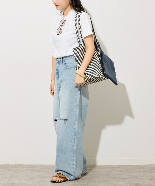 2025SSジャーナルrelume MODA LUXE MIX TOTE セール】【MODA LUXE/モーダリュクス】 MIX TOTE：トートバッグ