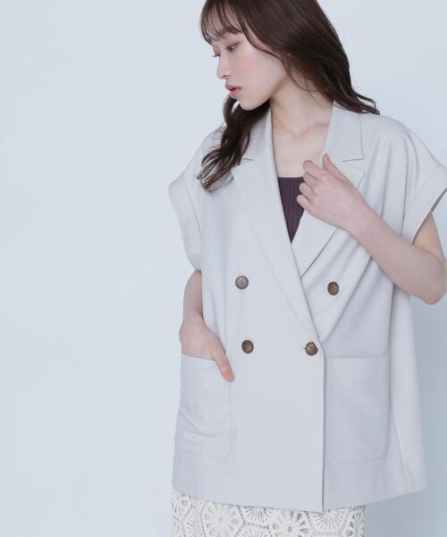 NATURAL BEAUTY BASIC(ナチュラルビューティーベーシック)の「◇ダブルブレストボクシージレ(その他アウター・レディース・ベージュ/ダークブラウン・FREE)」の22枚目の写真