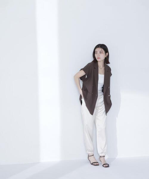 NATURAL BEAUTY BASIC(ナチュラルビューティーベーシック)の「◇ダブルブレストボクシージレ(その他アウター・レディース・ベージュ/ダークブラウン・FREE)」の10枚目の写真