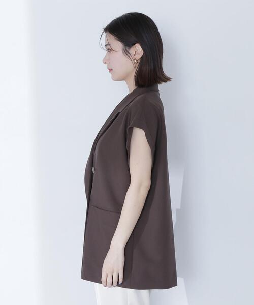 NATURAL BEAUTY BASIC(ナチュラルビューティーベーシック)の「◇ダブルブレストボクシージレ(その他アウター・レディース・ベージュ/ダークブラウン・FREE)」の19枚目の写真