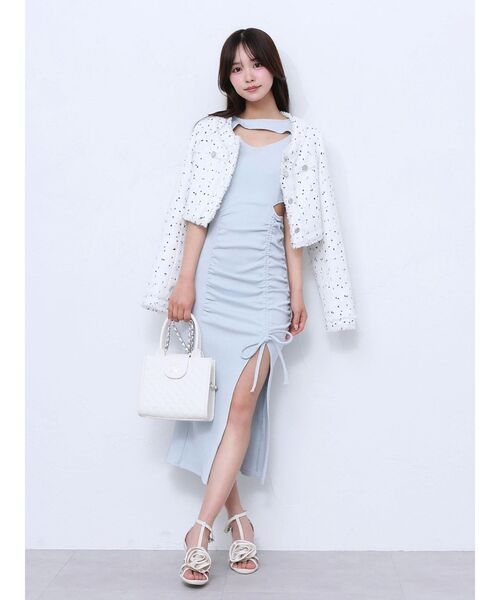 EATME（イートミー）の「E/Mキルティングバッグ（ハンドバッグ・レディース・ブルー/オフホワイト/ブラック・FREE）」の8枚目の写真