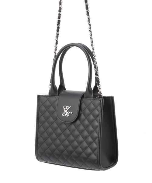 EATME（イートミー）の「E/Mキルティングバッグ（ハンドバッグ・レディース・ブルー/オフホワイト/ブラック・FREE）」の10枚目の写真