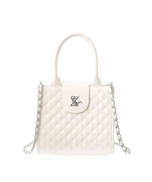 EATME（イートミー）の「E/Mキルティングバッグ（ハンドバッグ・レディース・ブルー/オフホワイト/ブラック・FREE）」の17枚目の写真