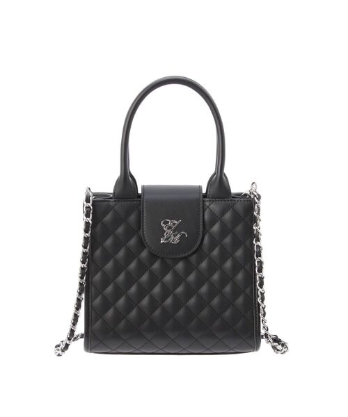 EATME（イートミー）の「E/Mキルティングバッグ（ハンドバッグ・レディース・ブルー/オフホワイト/ブラック・FREE）」の19枚目の写真