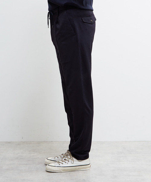MEN'S MELROSE(メンズメルローズ)の「トラベストハンドトゥースエアリーテーパードパンツ(セットアップ可)(スラックス・メンズ・ネイビー/グレー・4/5/2/3)」の4枚目の写真