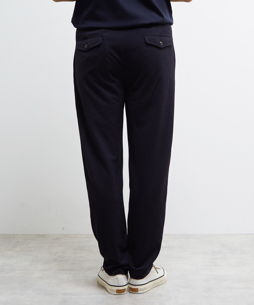 MEN'S MELROSE(メンズメルローズ)の「トラベストハンドトゥースエアリーテーパードパンツ(セットアップ可)(スラックス・メンズ・ネイビー/グレー・4/5/2/3)」の5枚目の写真