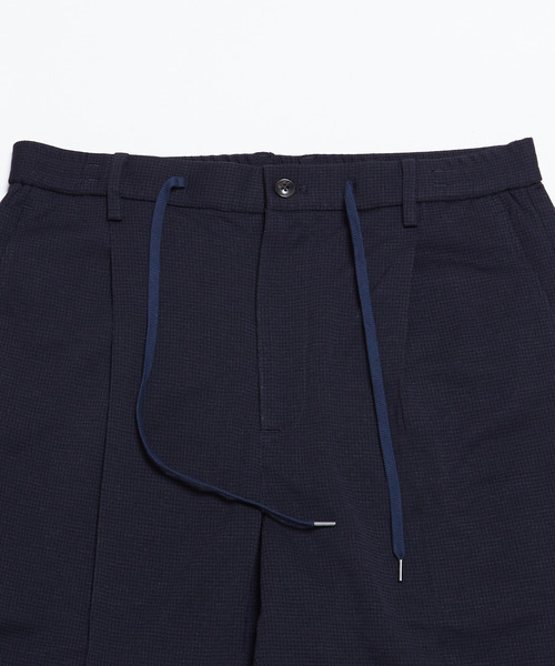 MEN'S MELROSE(メンズメルローズ)の「トラベストハンドトゥースエアリーテーパードパンツ(セットアップ可)(スラックス・メンズ・ネイビー/グレー・4/5/2/3)」の7枚目の写真