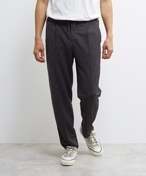 MEN'S MELROSE(メンズメルローズ)の「トラベストハンドトゥースエアリーテーパードパンツ(セットアップ可)(スラックス・メンズ・ネイビー/グレー・4/5/2/3)」の10枚目の写真