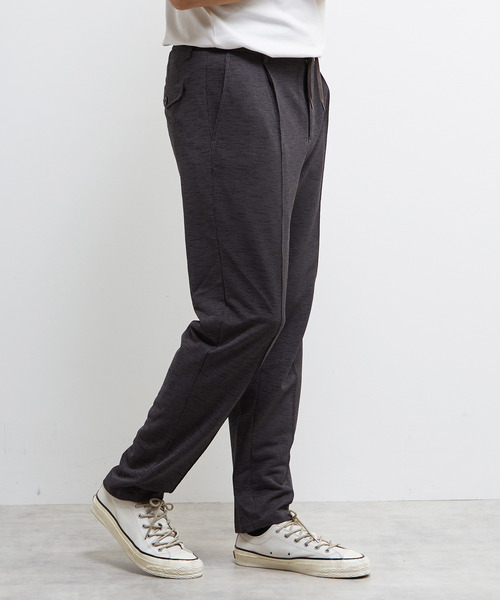 MEN'S MELROSE(メンズメルローズ)の「トラベストハンドトゥースエアリーテーパードパンツ(セットアップ可)(スラックス・メンズ・ネイビー/グレー・4/5/2/3)」の11枚目の写真