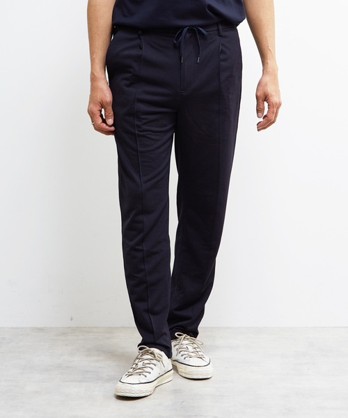 MEN'S MELROSE(メンズメルローズ)の「トラベストハンドトゥースエアリーテーパードパンツ(セットアップ可)(スラックス・メンズ・ネイビー/グレー・4/5/2/3)」の14枚目の写真