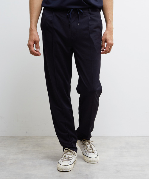 MEN'S MELROSE(メンズメルローズ)の「トラベストハンドトゥースエアリーテーパードパンツ(セットアップ可)(スラックス・メンズ・ネイビー/グレー・4/5/2/3)」の15枚目の写真
