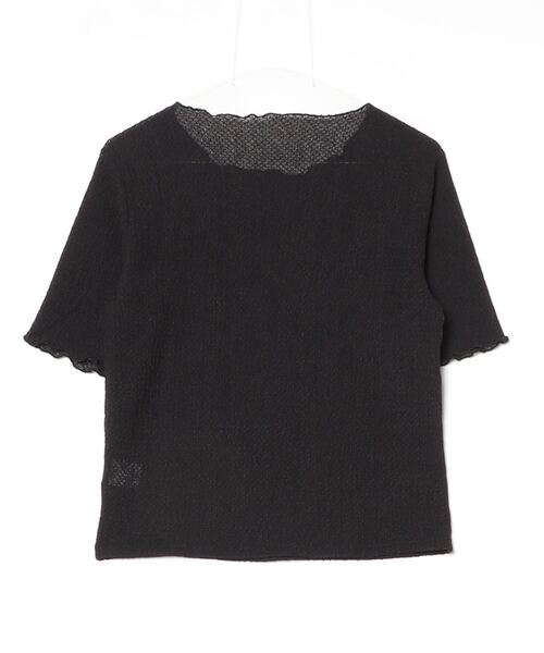 mitis(ミティス)の「mitis バブルシャーリング クルーネックT(Tシャツ/カットソー・レディース・ライム/アイボリー/ブラック/ダークオレンジ・M)」の5枚目の写真