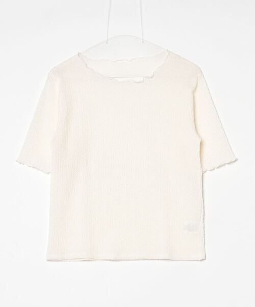 mitis(ミティス)の「mitis バブルシャーリング クルーネックT(Tシャツ/カットソー・レディース・ライム/アイボリー/ブラック/ダークオレンジ・M)」の21枚目の写真
