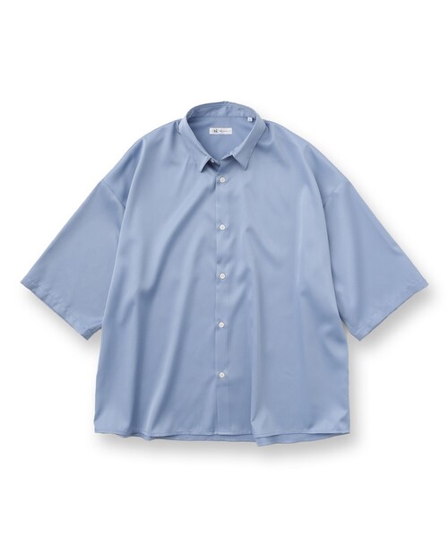 tk.TAKEO KIKUCHI（ティーケータケオキクチ）の「【WEB限定】無地/花柄アソートドレープ半袖シャツ（シャツ/ブラウス・メンズ・ホワイト/ブラック/ブルー/ホワイト系4/ブラック系3・01/02/03）」の11枚目の写真