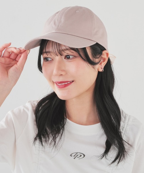 Honeys(ハニーズ)の「バックリボンキャップ(キャップ・レディース・ブラック/ライトグレー/ピンクベージュ/アイボリー・FREE)」の20枚目の写真