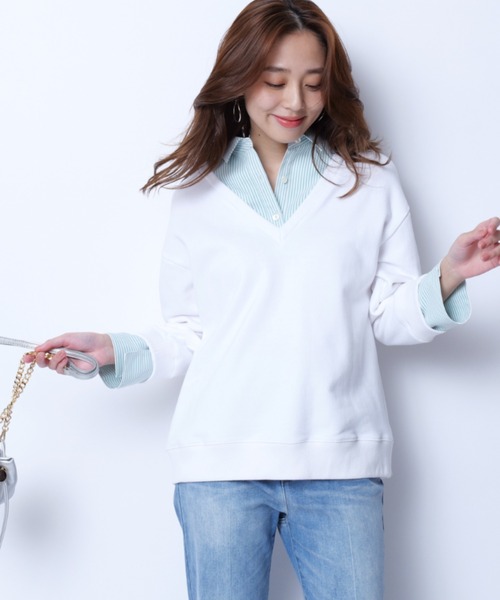 JUSGLITTY（ジャスグリッティー）の「シャツレイヤードプルオーバー（T
