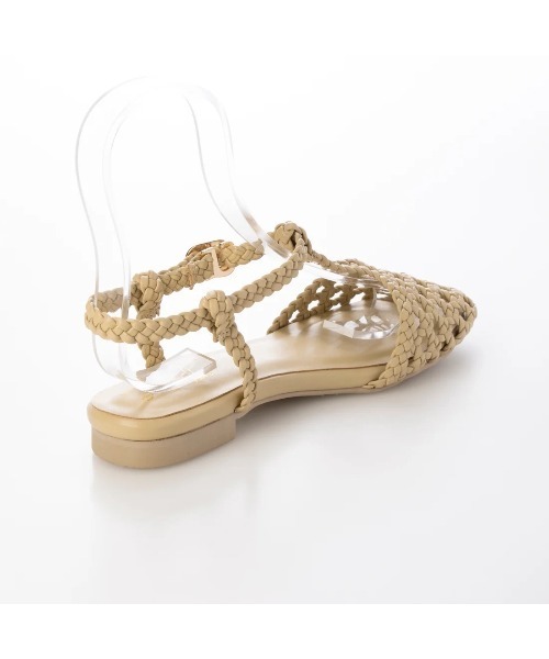 Launa lea(ラウナレア)の「メッシュTストラップフラットサンダル(S151)(サンダル・レディース・ナチュラル/ブラック/アイボリー・S/M/L/LL)」の6枚目の写真
