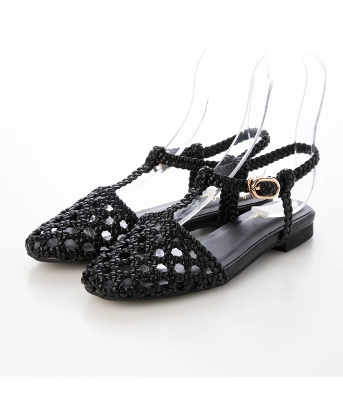 Launa lea(ラウナレア)の「メッシュTストラップフラットサンダル(S151)(サンダル・レディース・ナチュラル/ブラック/アイボリー・S/M/L/LL)」の15枚目の写真