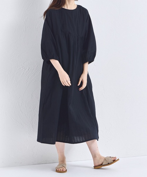 pairmanon（ペアマノン）の「【綿100%】【リンクコーデ】【ママサイズ】リラックス ワンピース（ワンピース・レディース・ブラウン/レッド/ブラック・FREE）」の4枚目の写真