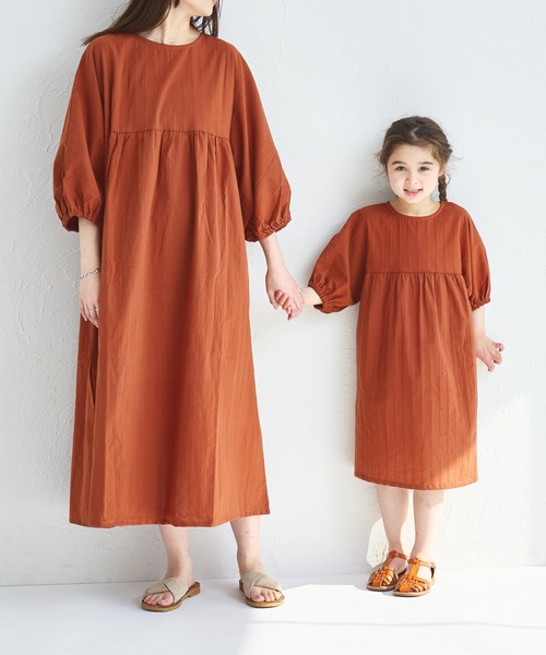 pairmanon（ペアマノン）の「【綿100%】【リンクコーデ】【ママサイズ】リラックス ワンピース（ワンピース・レディース・ブラウン/レッド/ブラック・FREE）」の8枚目の写真