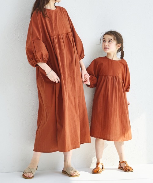 pairmanon（ペアマノン）の「【綿100%】【リンクコーデ】【ママサイズ】リラックス ワンピース（ワンピース・レディース・ブラウン/レッド/ブラック・FREE）」の14枚目の写真