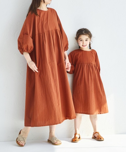 pairmanon（ペアマノン）の「【綿100%】【リンクコーデ】【ママサイズ】リラックス ワンピース（ワンピース・レディース・ブラウン/レッド/ブラック・FREE）」の15枚目の写真