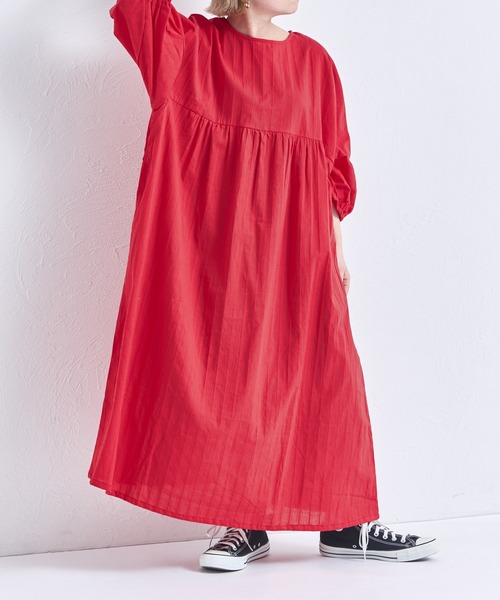 pairmanon（ペアマノン）の「【綿100%】【リンクコーデ】【ママサイズ】リラックス ワンピース（ワンピース・レディース・ブラウン/レッド/ブラック・FREE）」の22枚目の写真