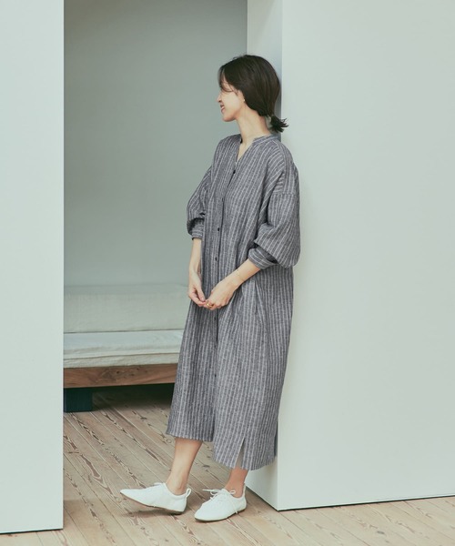 新品同様　★ SP エシュペー　ラミーリネンワンピース SP｜エシュペー 100/2 COTTON BROAD ONEPIECE | 【カラー展開】BEIGE