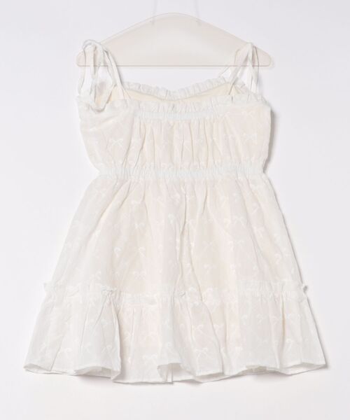 apres jour（アプレジュール）の「ミニリボン刺繍キャミワンピース（ワンピース・レディース・ブラック/ホワイト・フリー/X-LARGE）」の3枚目の写真