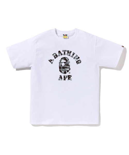 【A BATHING APE】 ア ベイシング エイプ 1ST CAMO COLLEGE TEE Koszulki A BATHING APE 1St Camo College Tee UNISEX Black