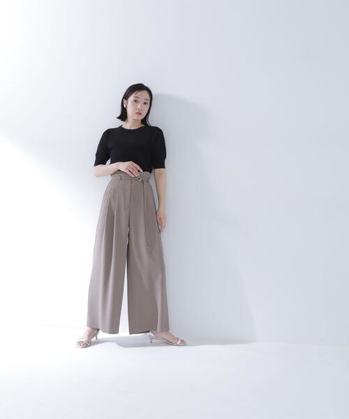 NATURAL BEAUTY BASIC(ナチュラルビューティーベーシック)の「◇バックサテンリラクシーパンツ(その他パンツ・レディース・ブラウン/ブラック/オレンジ・SMALL/P/S/MEDIUM)」の2枚目の写真