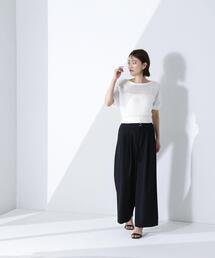 NATURAL BEAUTY BASIC | ◇バックサテンリラクシーパンツ(その他パンツ)