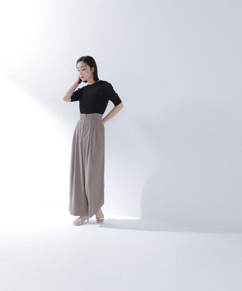 NATURAL BEAUTY BASIC(ナチュラルビューティーベーシック)の「◇バックサテンリラクシーパンツ(その他パンツ・レディース・ブラウン/ブラック/オレンジ・SMALL/P/S/MEDIUM)」の5枚目の写真